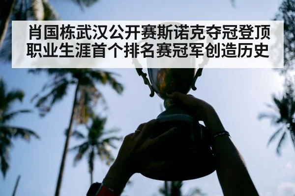 肖国栋武汉公开赛斯诺克夺冠登顶职业生涯首个排名赛冠军创造历史